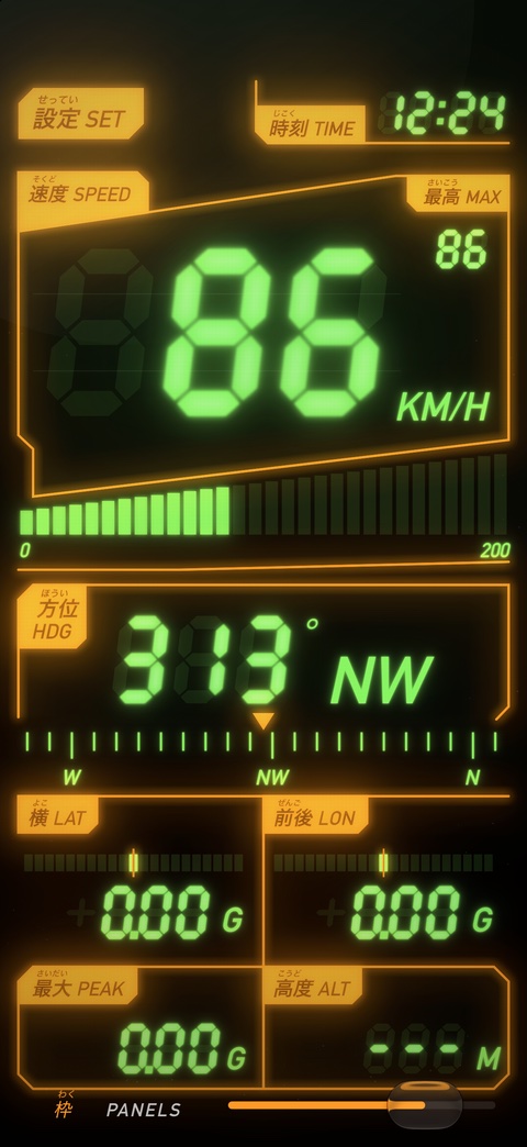 Holding the panels slider: everything else hides